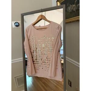 Peach Touch Of Gold Foil Layering Size Small US Size,